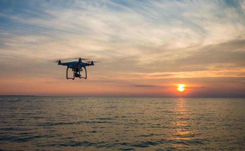 drone nella spiaggia di Principina a Mare
